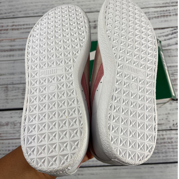 Puma Women's Clyde Bridal Rose Sneakers White Size 10 - Picture 7 of 8